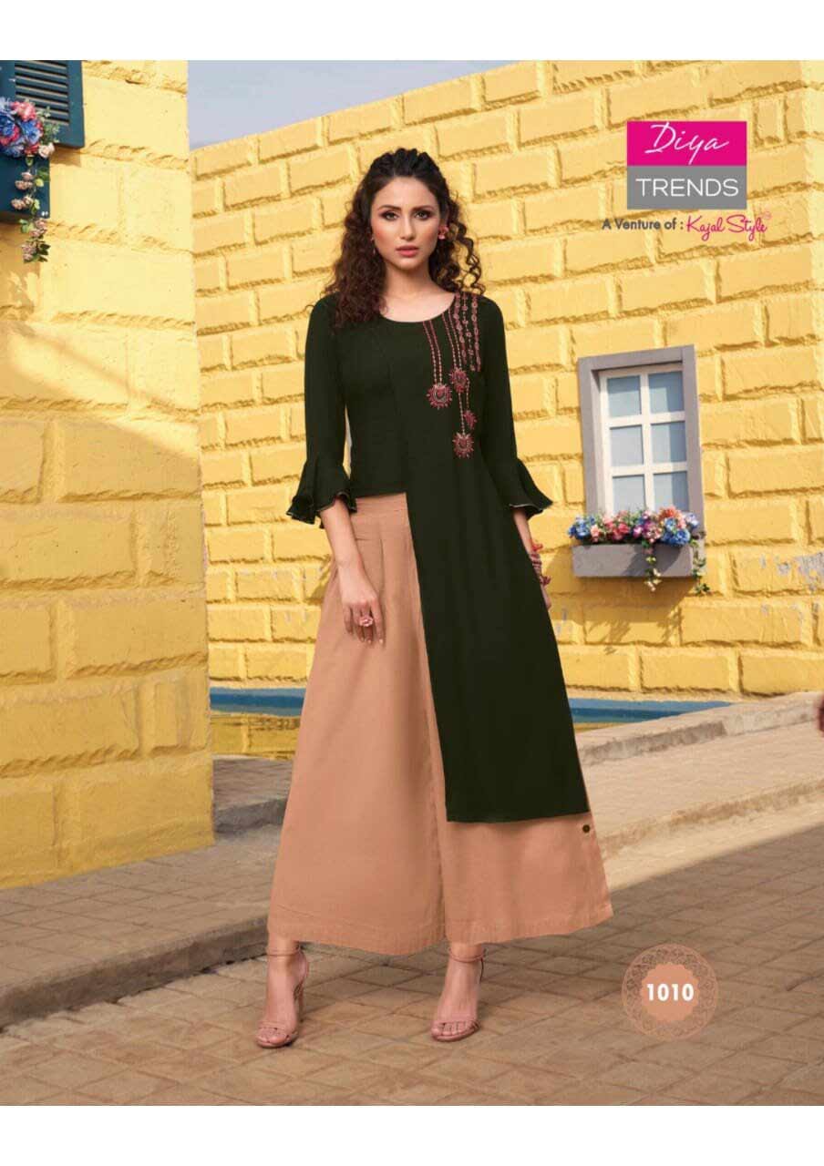Diya Florence Vol-1 Rayon Cotton Kurti Supplier Diya Florence Vol-1 Rayon Cotton Kurti Supplier